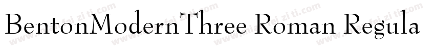 BentonModernThree Roman Regular字体转换